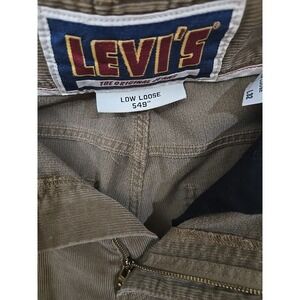 Levis Low Loose 549 Corduroy Pants Mens 34x32 Brown Straight Leg Y2K